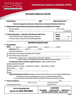 Fillable Online Policy Document For Intravenous Immune Globulin Ivig