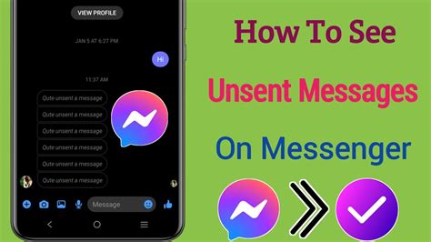 How To See Unsent Messages On Messenger See Removed Messages