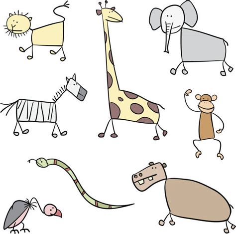 960+ Drawing Of The Stick Figure Animals Illustrations, Royalty-Free ...