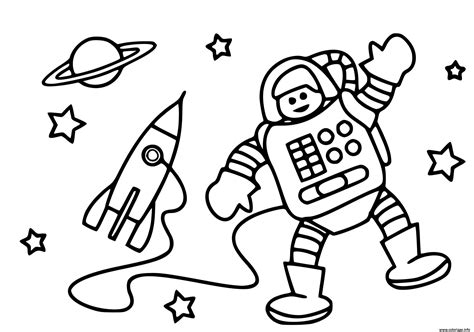 Coloriage Fusee Astronaute Espace Dessin Fusee Imprimer