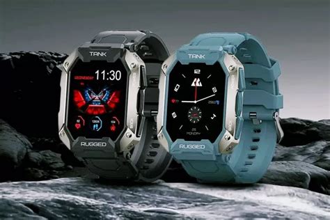 Rugged Smartwatch Tank Inovasi Jam Tangan Tahan Banting Tahan Air Dan