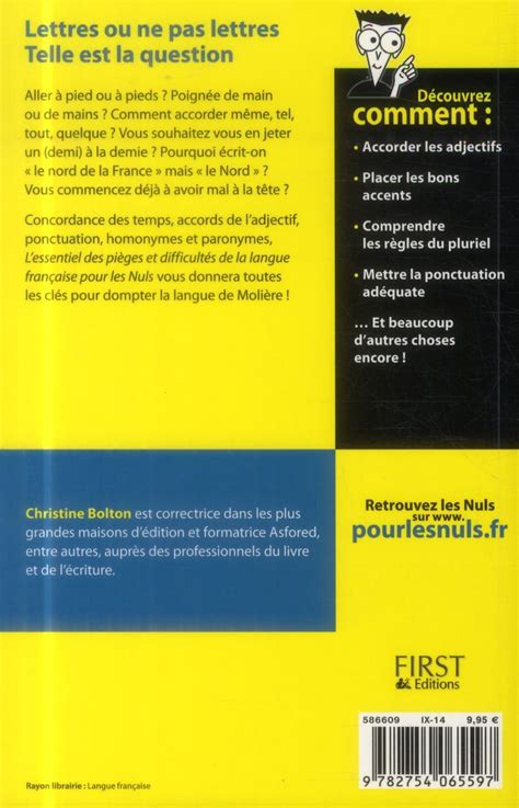 L essentiel des pièges et difficultés de la langue française pour les