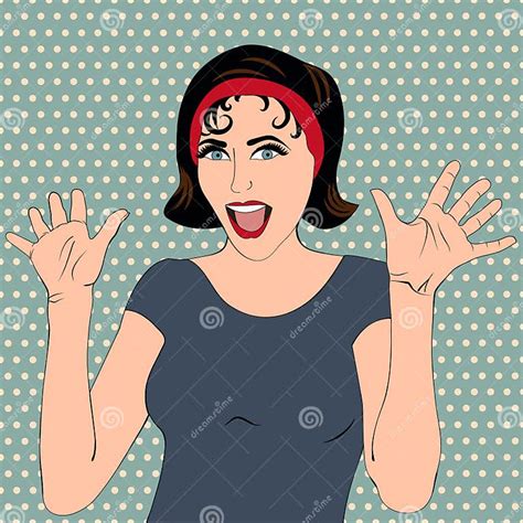 Pop Art Woman Stock Vector Illustration Of Pinup Amazed 71734783