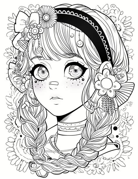 Decora Girl Coloring Page Manga Coloring Book Witch Coloring Pages