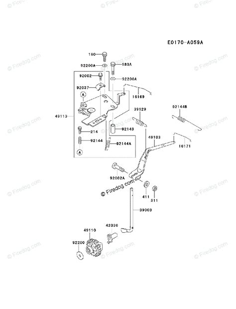 Kawasaki 4 Stroke Engine Fd620d Oem Parts Diagram For Control Equipment