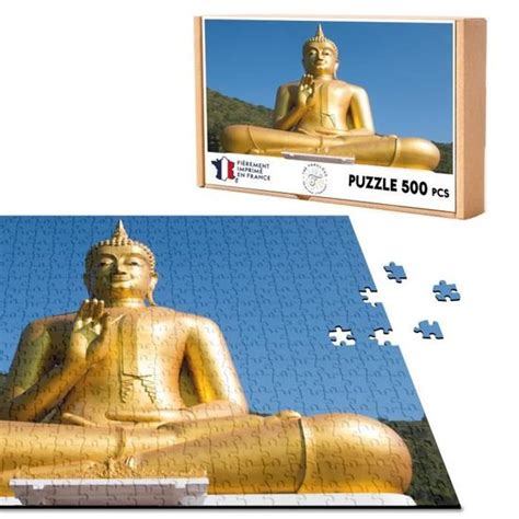 Puzzle Classique 500 pièces Statue Géante Bouddha d Or Religion Voyages