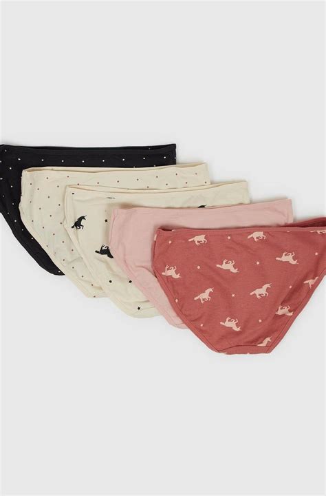 Organik Pamuk Unicorn Baskılı li Bikini Külot Seti gap