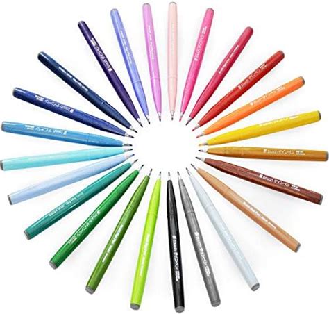 Amazon Pentel Ses C Stb Brush Touch Sign Pen Color Set B