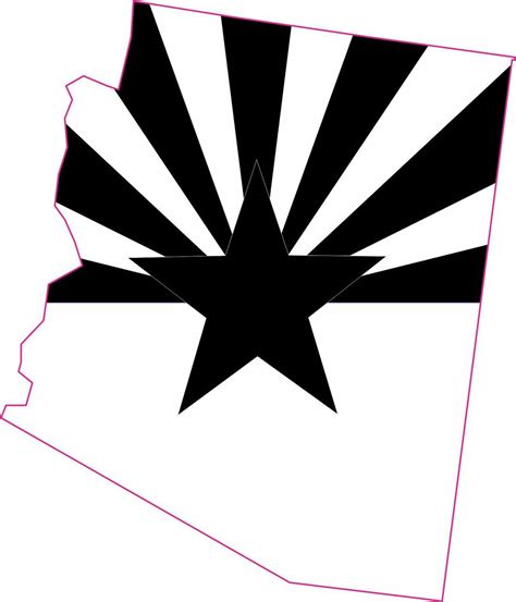 7inx8in Die Cut Arizona State Flag Bumper Sticker Decal Vinyl Window