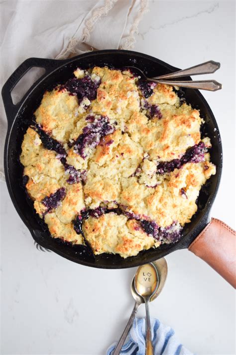 Blueberry Buttermilk Biscuit Skillet Cobbler Natalie Paramore