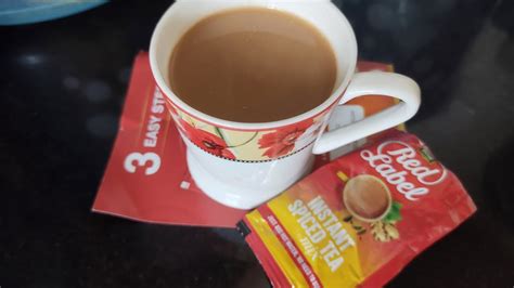 Red Label Instant Spiced Tea Mix Review Red Label Instant Tea Making