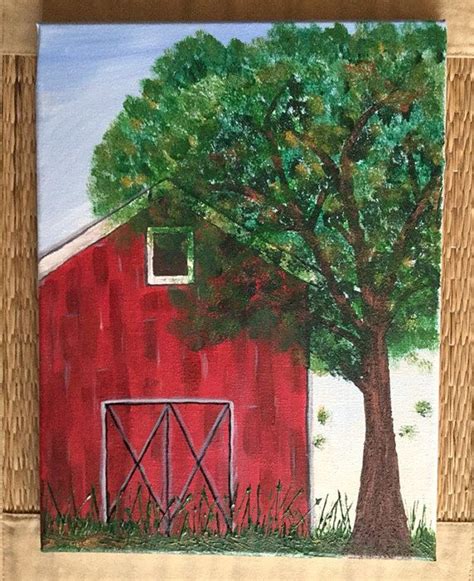 Rustic Painting Rustic Home Decor 9 x 12 Barn Painting | Etsy in 2021 ...