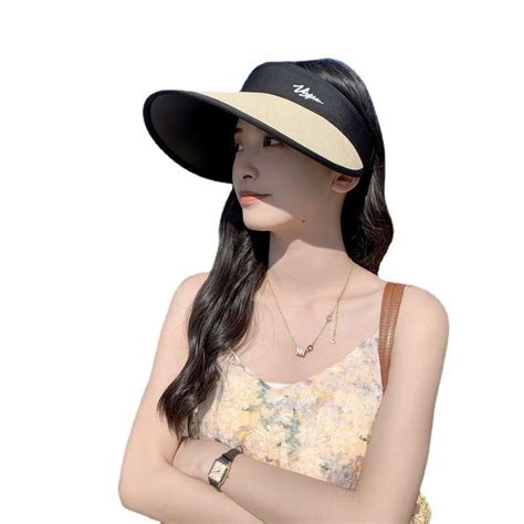 Hat Big Brim Empty Top Hat Summer Travel Sunscreen Sunshade Straw Hat