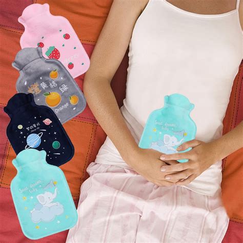 Clerance Mini Cartoon Hot Water Bag Container PVC Waterfilled Type Warm Hand Treasure U6