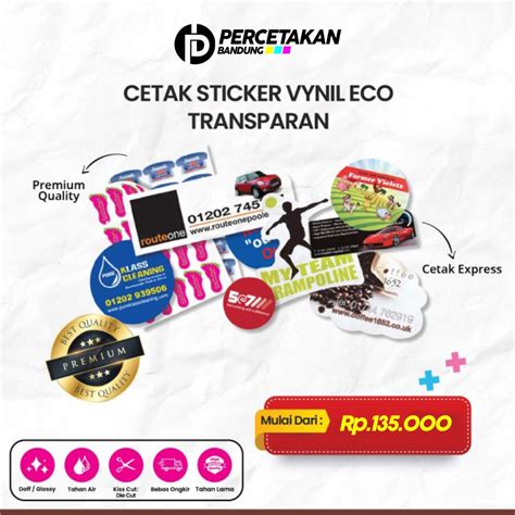 Jual Cetak Sticker Vynil Eco Transparan Meteran Shopee Indonesia