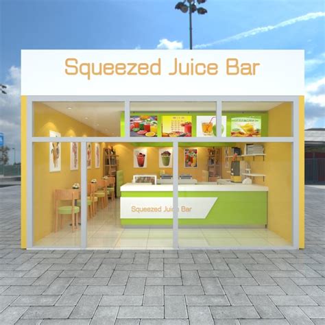 Fresh Fruit Juice Bar Counter Used In Retail Juice Shop Design