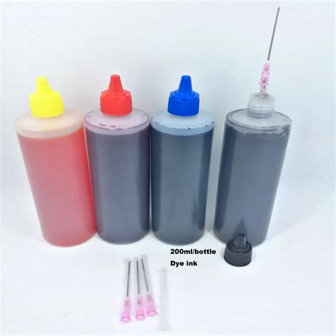 YOTAT 4 Bottle 200ml Universal Refill Dye Ink For HP For Canon For