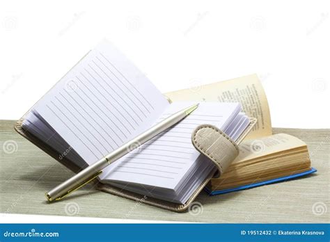 Notebook Book And Pen Stock Photography Image 19512432