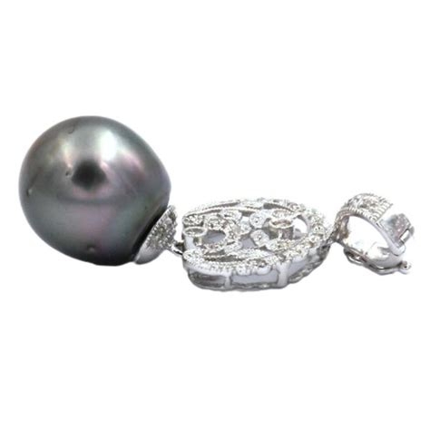 Schoeffel Tahiti Perle Diamant Clip Anh Nger F R Perlenketten In K