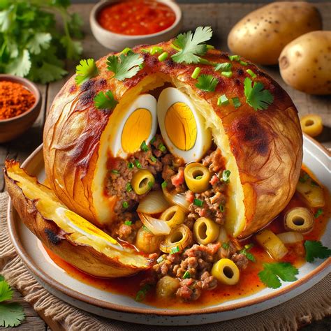 Papa Rellena Al Horno Un Delicioso Placer Culinario Ultrasaludable