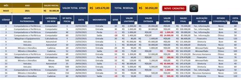 Planilha De Controle Patrimonial Em Excel Smart Planilhas