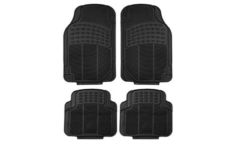 Heavy Duty Rubber Car Floor Mats Set 4 Piece Groupon