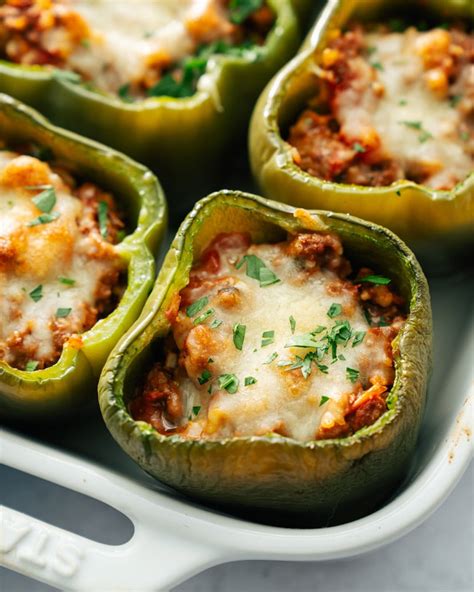 Stuffed Green Peppers – A Couple Cooks