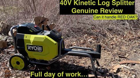 Genuine Review Ryobi 40V Kinetic Log Splitter YouTube