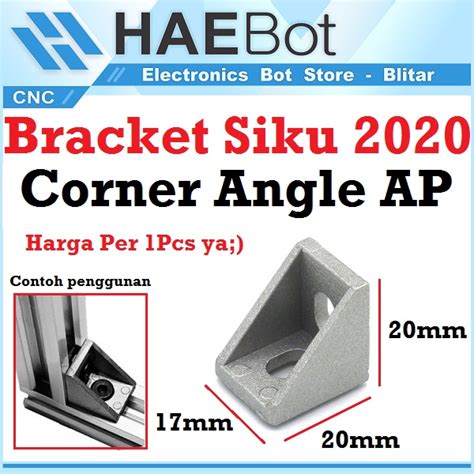 Jual Haebot Bracket Siku Angle Corner Penghubung Aluminium Profile