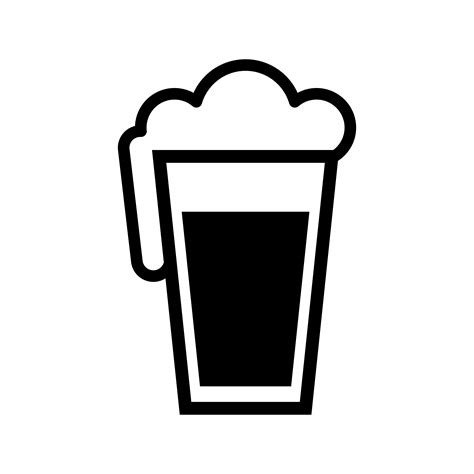 Beer Pint Glass Vector Icon 553697 Vector Art at Vecteezy