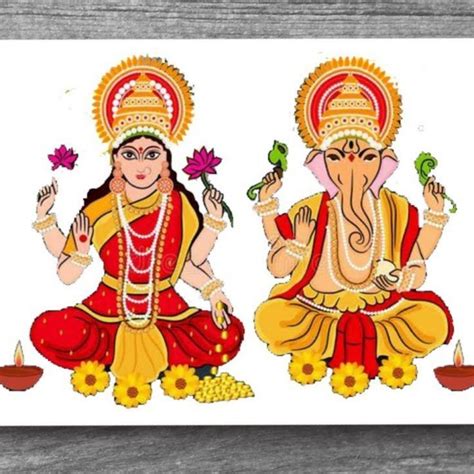 Mata Laxmi And Ganesh Ji Diwali Drawing Art Drawings Sketches Simple