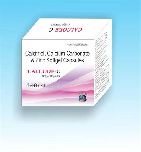 Calcitriol Calcium Carbonate And Zinc Softgel Capsules Packaging Size 10x1 At Best Price Inr