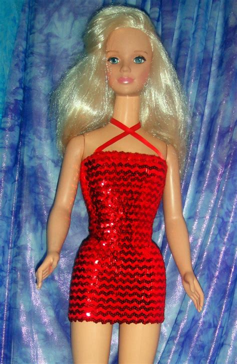 My Size Barbie Doll Fashion Short Dress Red Hot New