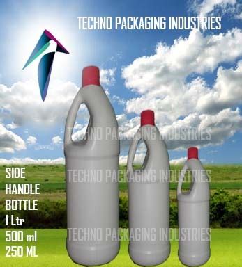 Grey Hdpe Side Handle Bottles Use For Storage Chemical Oils At Rs