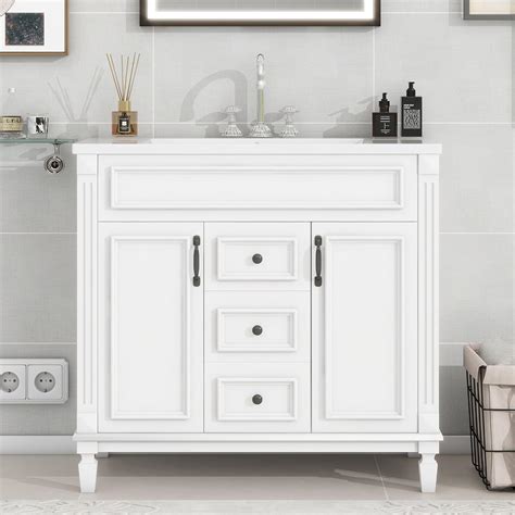 Amazon Merax Bathroom Vanity With Sink Freestanding Single