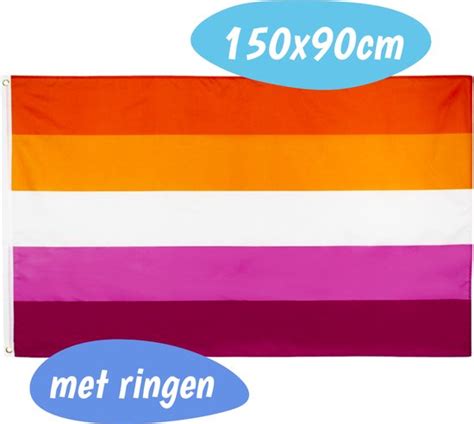 Pride Vlag Lesbisch Lesbian Flag X Cm Gay Regenboog