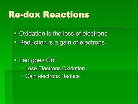 Oxidation Reduction Reactions Ppt Download