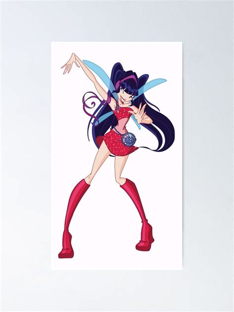 Musa Charmix With Long Hair Winx Club Poster By Milkyplanet Redbubble