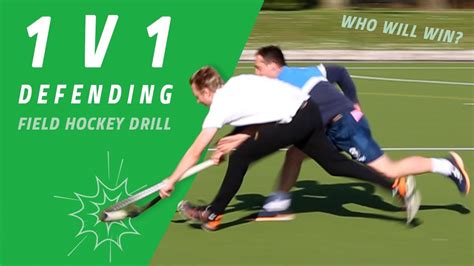 Field Hockey Drill 1 V 1 Defending Ft Eddie Way Youtube