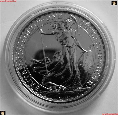 1 Oz Silber 2 Pfund Britannia 2012 Großbritannien in Kapsel Unze Münze