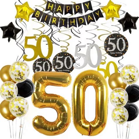 50th Birthday Decorations For Men Women Happy 50th Birthday Meses Sin