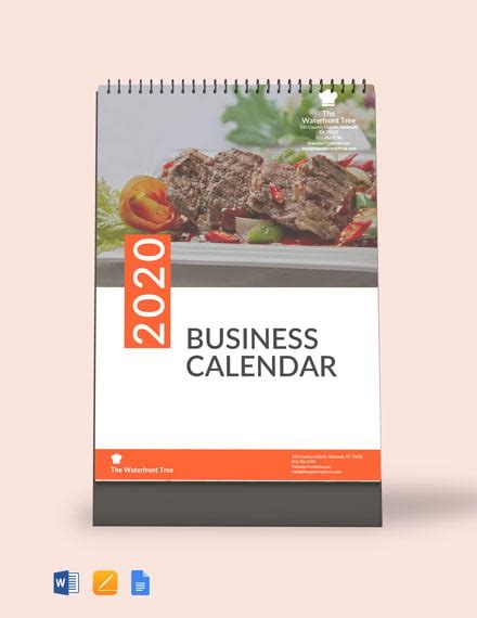 Business Desk Calendar Template - Google Docs, Word, Apple Pages | Template.net