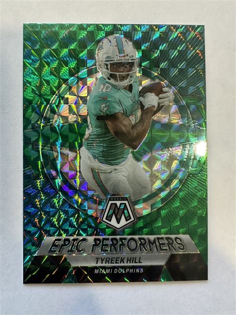 Panini Mosaic Tyreek Hill Epic Performers Green Prizm Miami