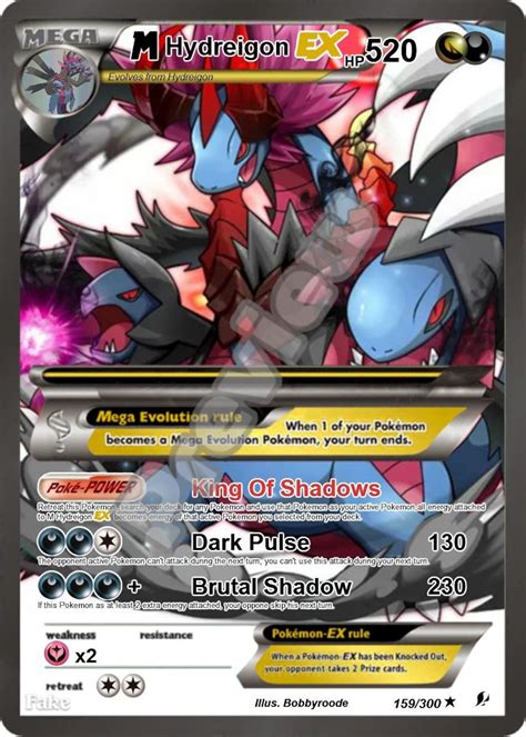 M Hydreigon Ex Gx Pokemon Card Etsy