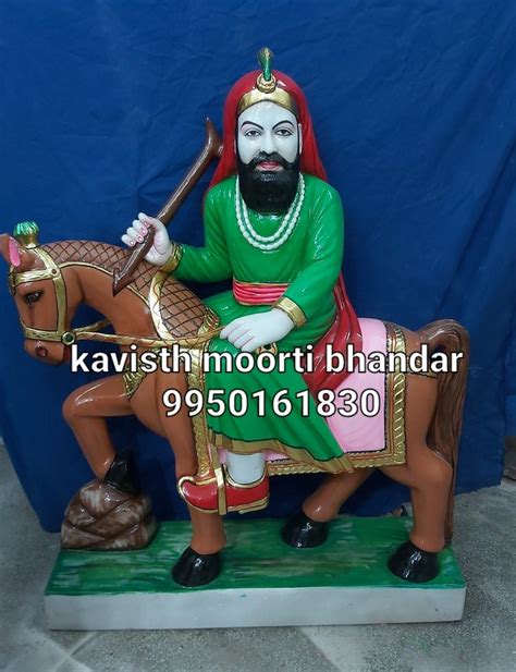 White Plain Baba Lakh Data Peer Marble Statue, For Worship at Rs 45000 in Jaipur