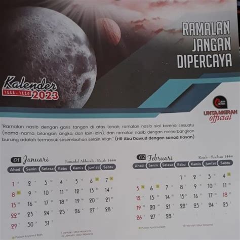 Jual Kalender Dinding Rodja Masehi Plus Hijriyah Shopee Indonesia