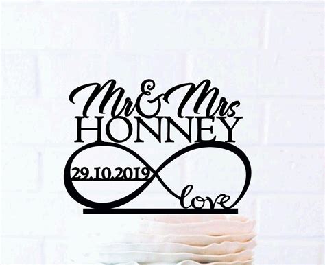 Infinity Symbol With Love Mr And Mrs Cake Topper Etsy