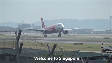 Changi Airport Landing 2 Planes Singapore Youtube