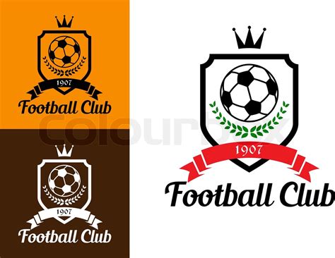 Football Or Soccer Crests Stock Vector Colourbox