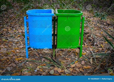 Dry And Wet Garbage Dust Bean Located Inside Lodhi Garden Delhi India